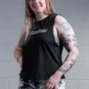 @theGym Ladies Tank Vest - Black -The Gym Revolution 1 liz black vest