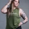 @theGym Ladies Tank Vest - Military Green -The Gym Revolution 1 liz tank green