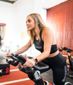 @theGym Black-Leopard Leggings -The Gym Revolution 1 meg spin cropped