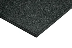 10mm Thick Black Functional Gym Flooring Tile, 500x500mm