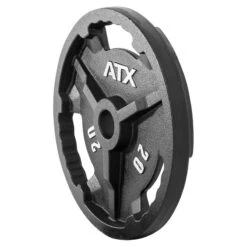 ATX Premium Cast Iron Tri-Grip Olympic Weights -The Gym Revolution 20kg angle