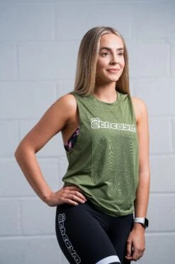 @theGym Ladies Tank Vest - Military Green 25 @theGym Ladies Tank Vest - Military Green -The Gym Revolution at the gym 2020 00104