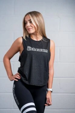 @theGym Ladies Tank Vest - Black-Leopard -The Gym Revolution at the gym 2020 00130 2