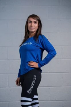 @theGym Ladies Open Back Top - Blue -The Gym Revolution at the gym 2020 00435