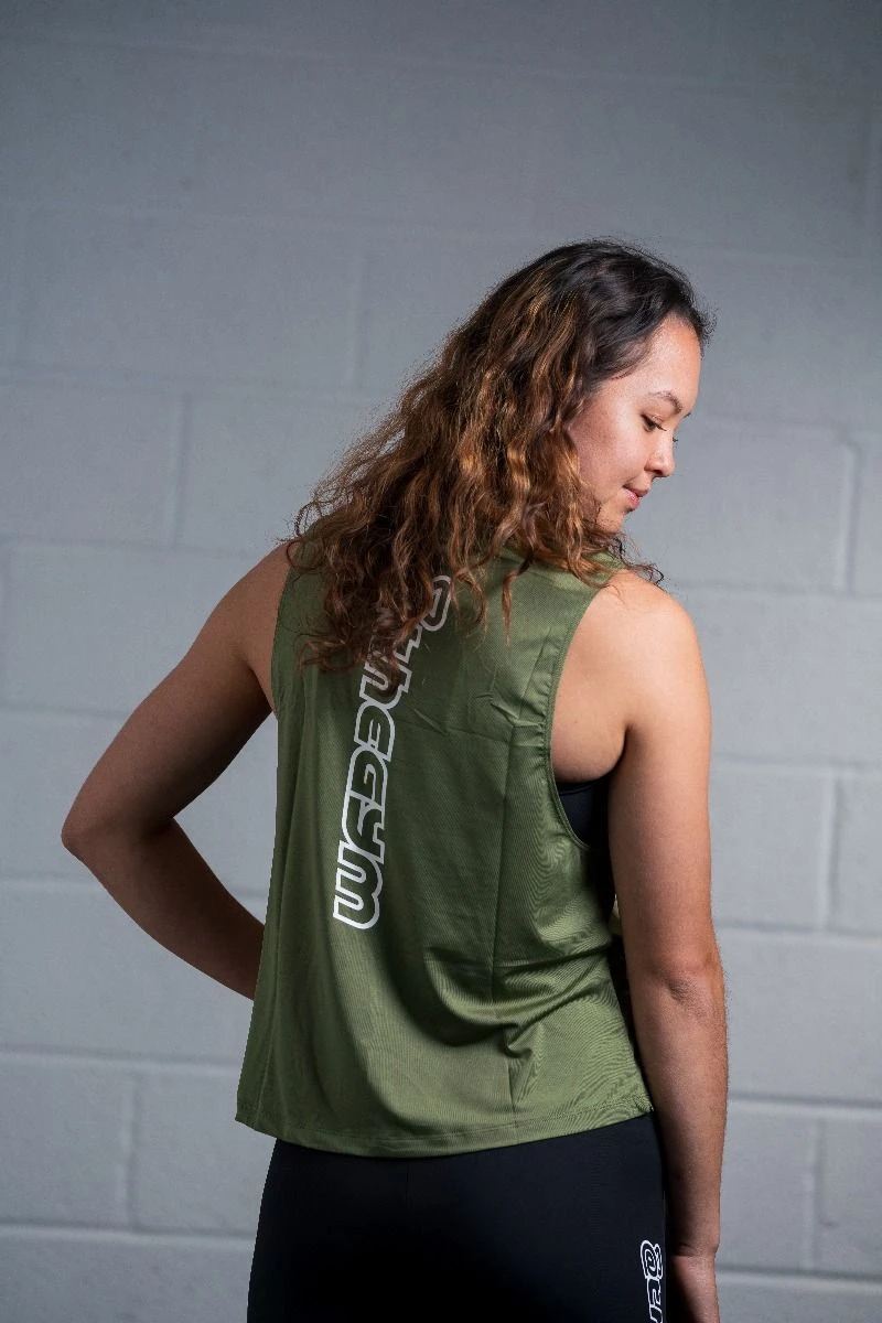 @theGym Ladies Tank Vest - Military Green 13 @theGym Ladies Tank Vest - Military Green - Image 11