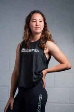 @theGym Ladies Tank Vest - Black-Leopard -The Gym Revolution at the gym 2020 00558