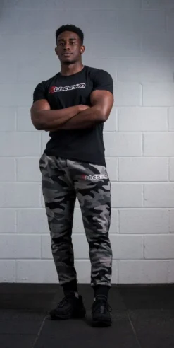 @theGym Classic Joggers - Black/Grey-Camo -The Gym Revolution at the gym 2020 00661
