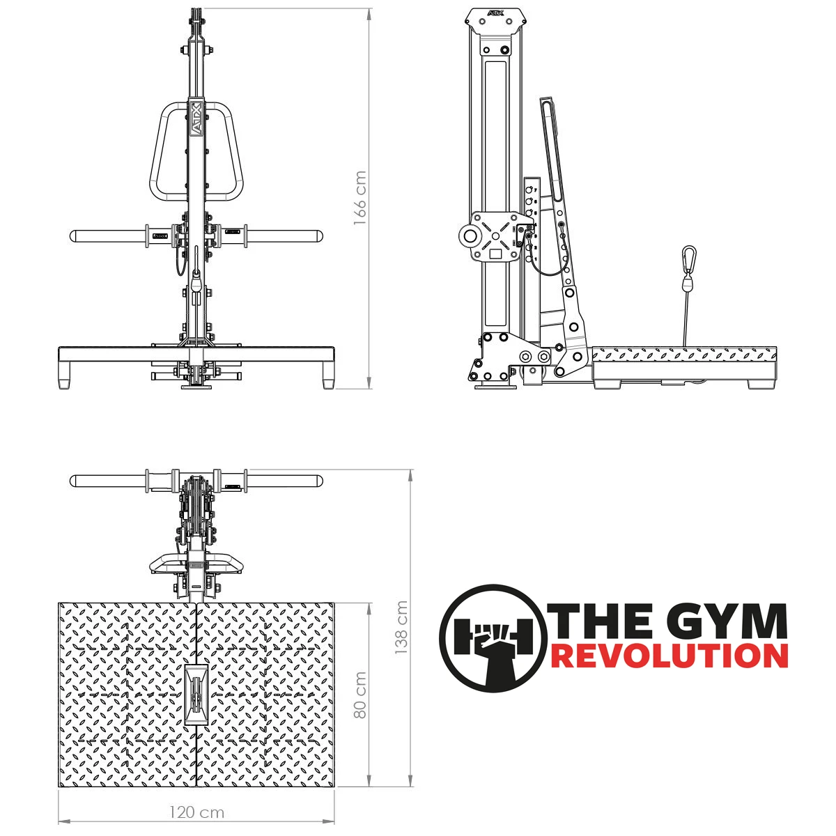ATX® Cable Pulley Belt Squat - BSM-760 4 ATX® Cable Pulley Belt Squat - BSM-760 - Image 2