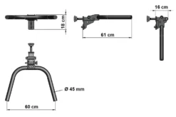 ATX Rack-Mount Folding Dip Bars DIP-FLD -The Gym Revolution atx dip fld ms 1