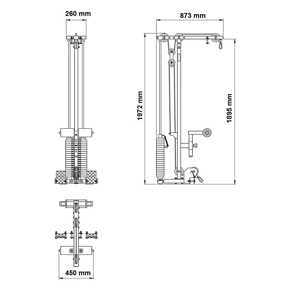 LTO-510 Stack-Weight Lat Machine Option (for PRX-510/ 610/710) 8 LTO-510 Stack-Weight Lat Machine Option (for PRX-510/ 610/710) - Image 6