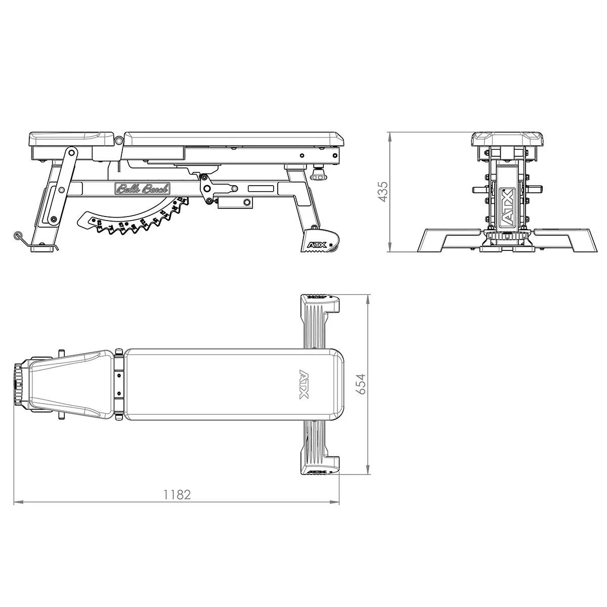ATX Adjustable Bulls Bench MBX-780 Mk2 4 ATX Adjustable Bulls Bench MBX-780 Mk2 - Image 2