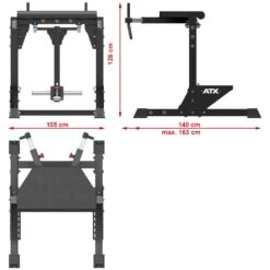 ATX Reverse Hyperextension Bench - RHE-800 11 ATX Reverse Hyperextension Bench - RHE-800 -The Gym Revolution atx rhe ii skizze 1 1