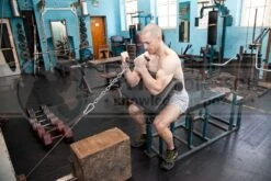 Gentleman's Moustache Cable Handle -The Gym Revolution cable preacher curls mid