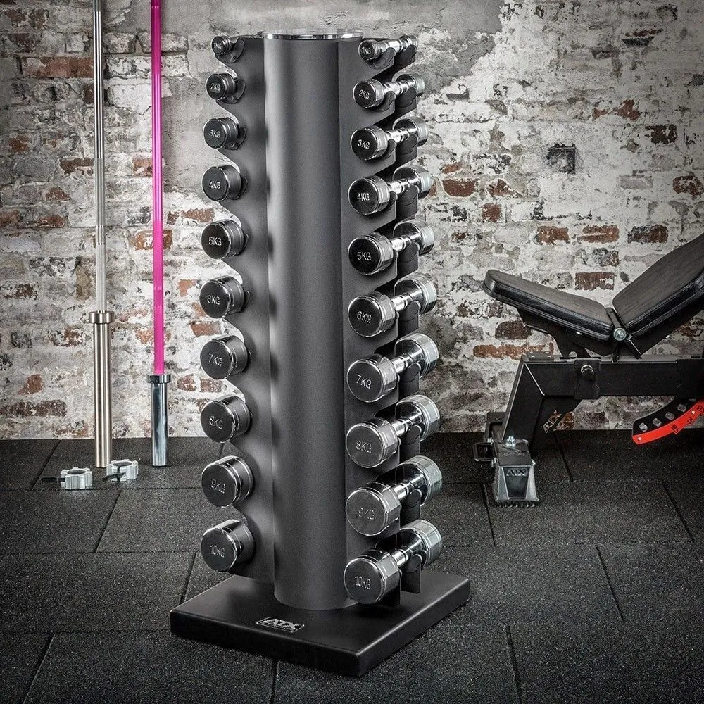 Chrome Dumbbell Set 1-10kg + Rack 3 Chrome Dumbbell Set 1-10kg + Rack