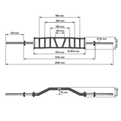 ATX Olympic Parallel Press/ Row Camber Bar Mk2 -The Gym Revolution csb 50 detail10 1