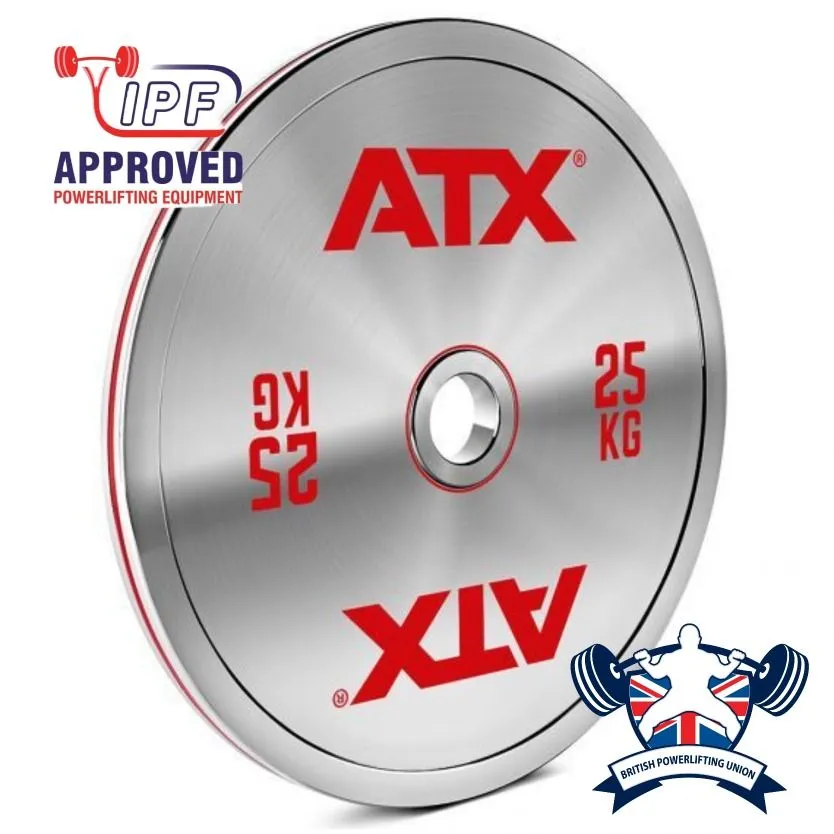 ATX Calibrated Steel Weight Plates - Chrome Finish 3 ATX Calibrated Steel Weight Plates - Chrome Finish