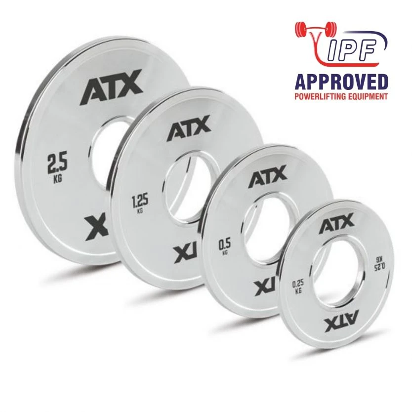 ATX Calibrated Chrome Steel Competition Powerlifting FRACTIONAL Weight Plates 3 ATX Calibrated Chrome Steel Competition Powerlifting FRACTIONAL Weight Plates