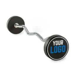 Custom Logo Pro Rubber Barbell Set - EZ Curl Bars 11 Custom Logo Pro Rubber Barbell Set - EZ Curl Bars -The Gym Revolution ipl 190916pmk000000000008663 1