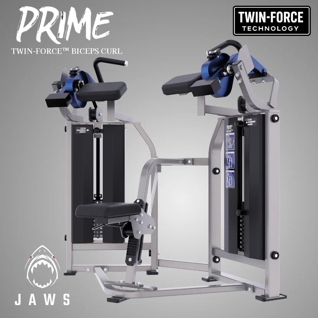 JAWS Prime Twin-Force Biceps Curl Machine 3 JAWS Prime Twin-Force Biceps Curl Machine
