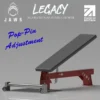 JAWS Legacy Seatless Adjustable Bench (Pop-Pin) 1 JAWS Legacy Seatless Adjustable Bench (Pop-Pin) -The Gym Revolution jaws legacy seatless adjustable bench copy 2 2