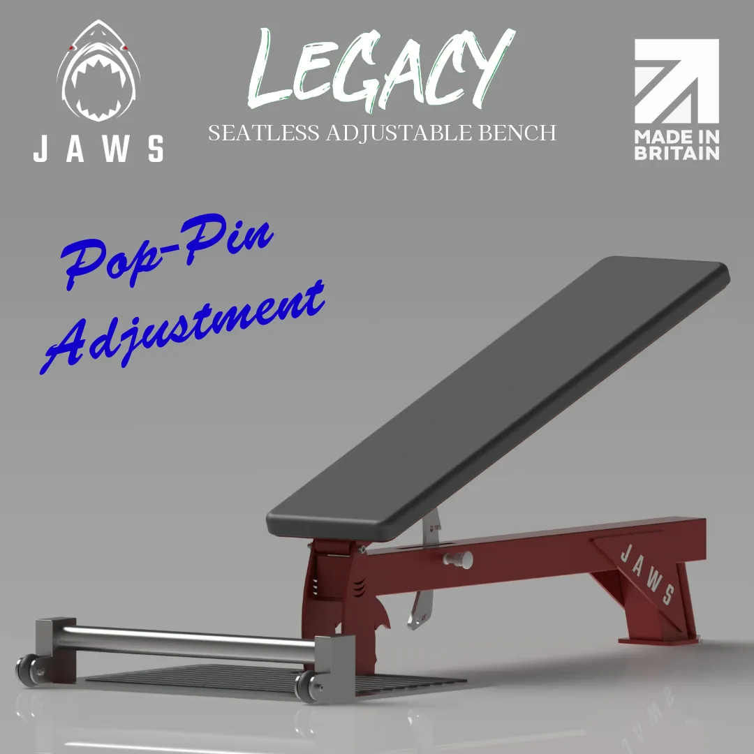 JAWS Legacy Seatless Adjustable Bench (Pop-Pin) 3 JAWS Legacy Seatless Adjustable Bench (Pop-Pin)