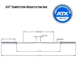 ATX Competition Weightlifting Bar CWL 10 ATX Competition Weightlifting Bar CWL -The Gym Revolution lh 50 atx cwl skizze