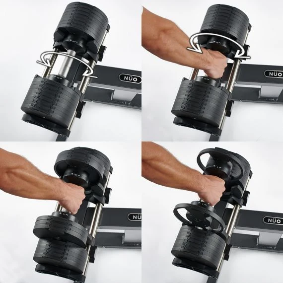 ATX Adjustable Nuo-Bell Dumbbells 2kg-20kg (Pair) 4 ATX Adjustable Nuo-Bell Dumbbells 2kg-20kg (Pair) - Image 2