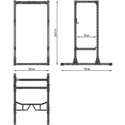 ATX Power Rack PRX-755 SD SET-100 (Short-Distance Hole Spacing) 9 ATX Power Rack PRX-755 SD SET-100 (Short-Distance Hole Spacing) -The Gym Revolution prx 755 set 100 skizze