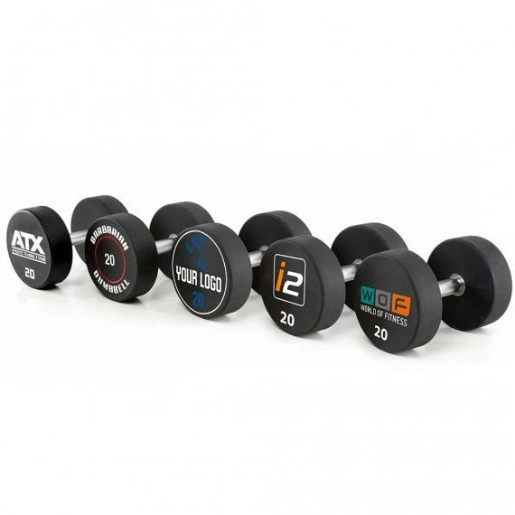 Custom Logo Pro Urethane Dumbbells Set 5 Custom Logo Pro Urethane Dumbbells Set - Image 3