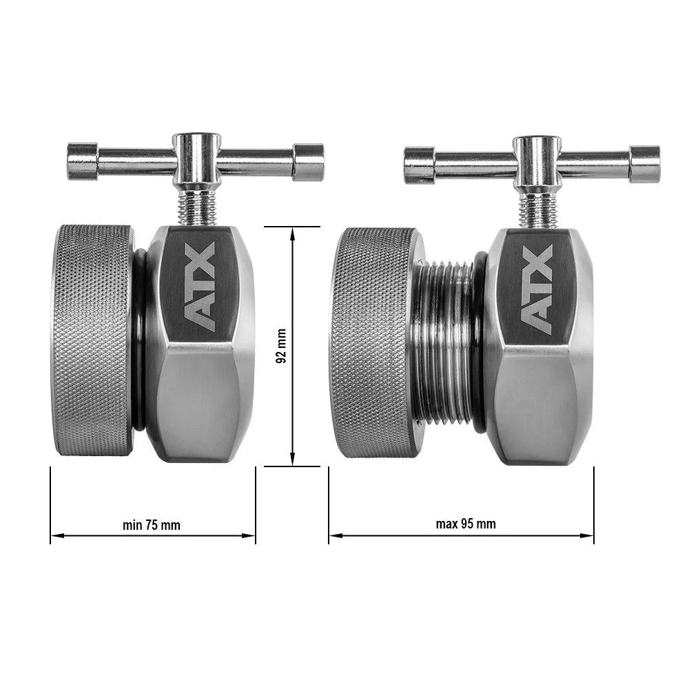 ATX Olympic Competition Weightlifting Collars (Pair) - Short Design 4 ATX Olympic Competition Weightlifting Collars (Pair) - Short Design - Image 2